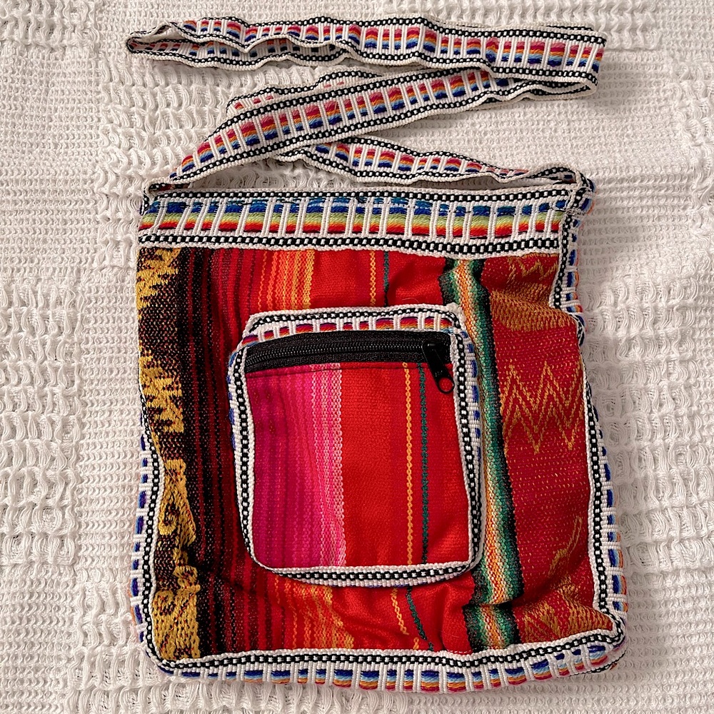 Handmade Ecuadorian Native Tribal Bag Multicolor O/S